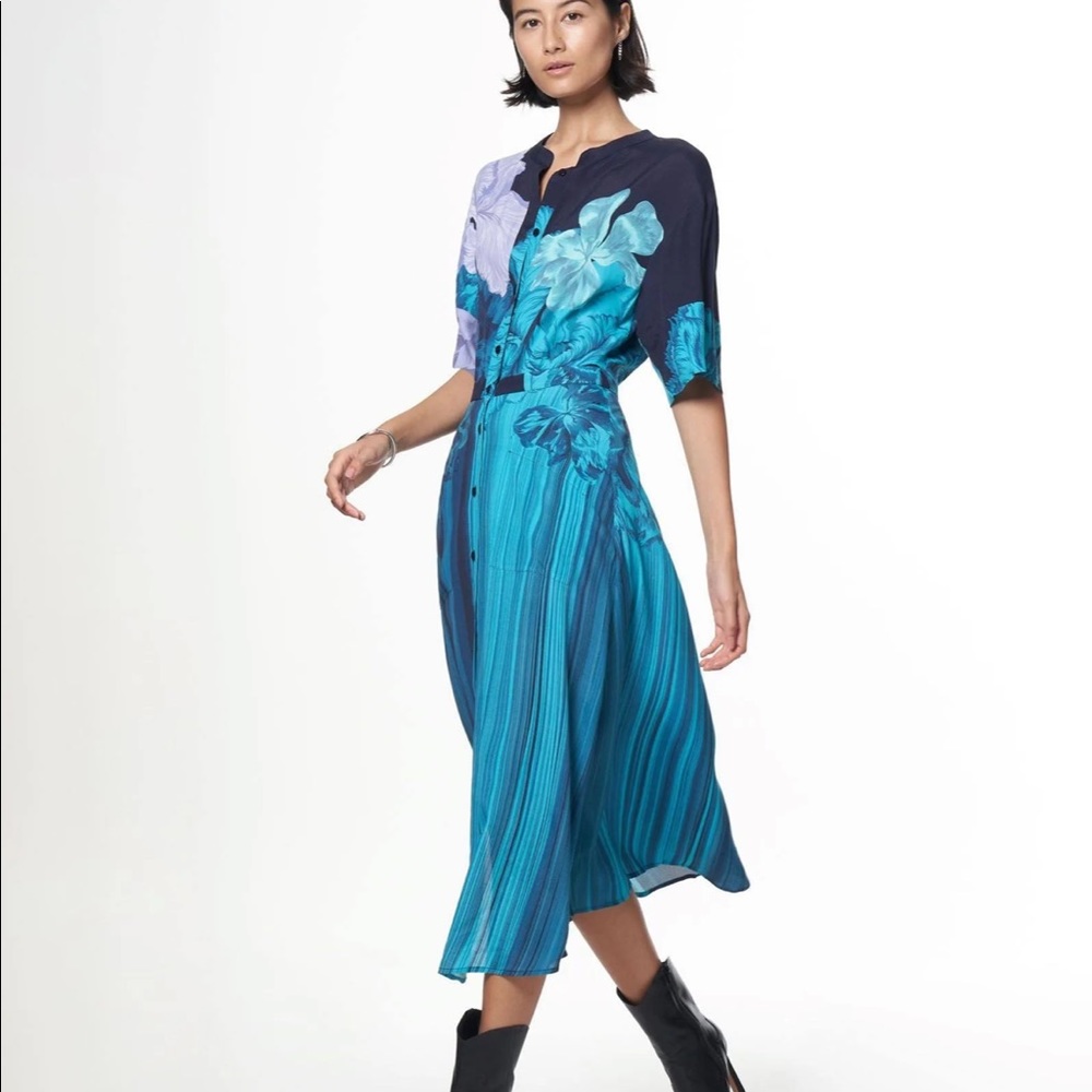 The Kit, Coby Dress Ocean Iris, size 10, NWT